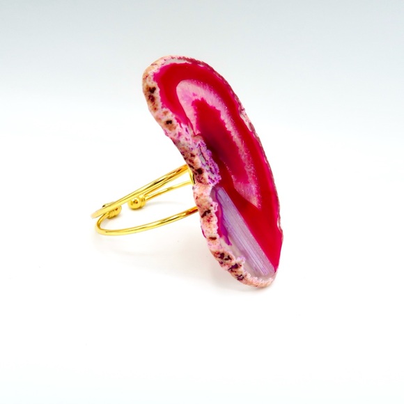 RARE PINK GEODE BRACELET - Picture 3 of 4